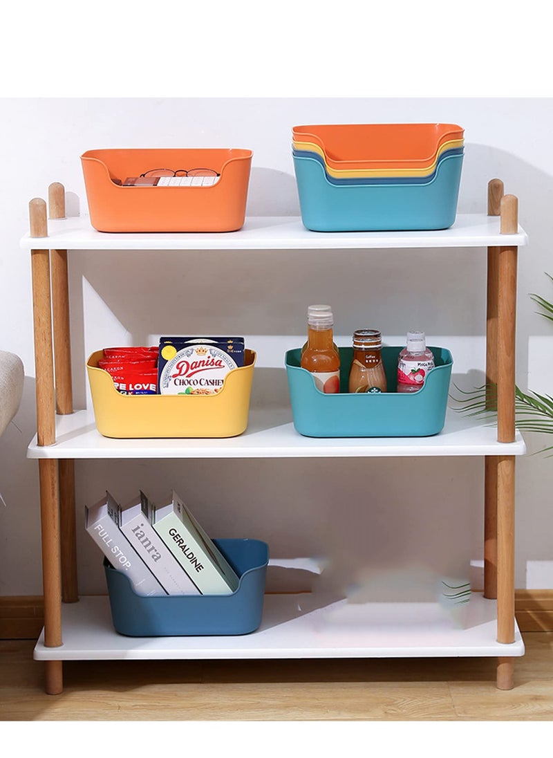 Arabest - 12 Plastic Storage Bins and Baskets,Small Containers in a Variety of Colours for Efficient Organisation in the Home and Classroom for Shelves and Pots on Shelves and Pots in the Kitchen,Cabinets - Image 1