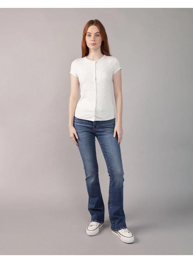 American Eagle AE Button-Up T-Shirt  - Image 1