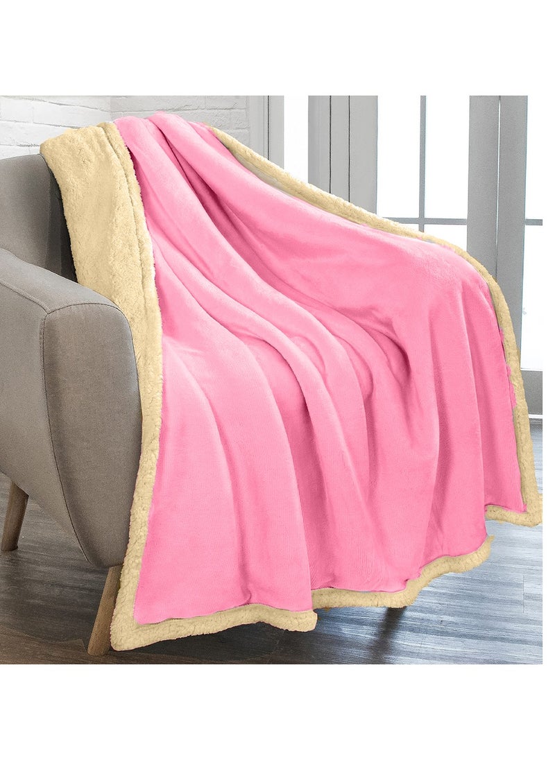 Beauenty - Sherpa Bed Blanket King Size, Double Plush Reversible Fleece, Machine Washable, Warm and Cozy for Bed u0026 Sofa (240x220 cm) - Image 1