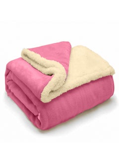 Sherpa Bed Blanket King Size, Double Plush Reversible Fleece, Machine Washable, Warm and Cozy for Bed u0026 Sofa (240x220 cm)