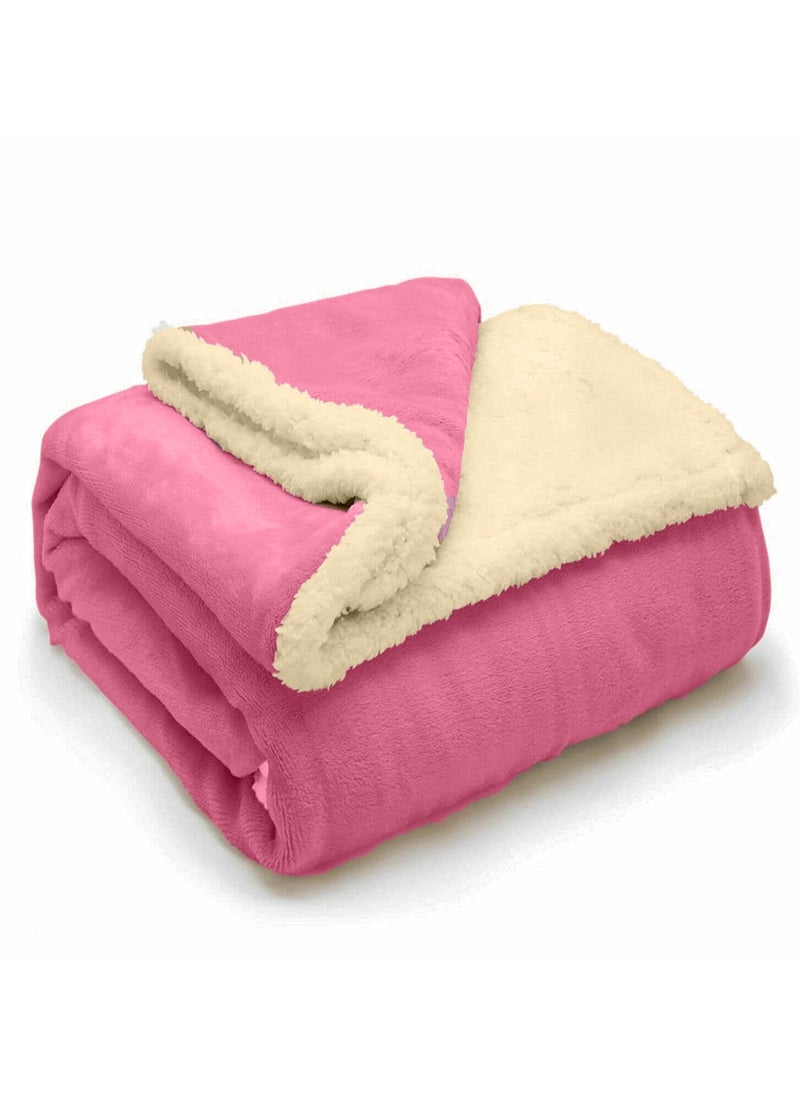 Beauenty - Sherpa Bed Blanket King Size, Double Plush Reversible Fleece, Machine Washable, Warm and Cozy for Bed u0026 Sofa (240x220 cm) - Image 1