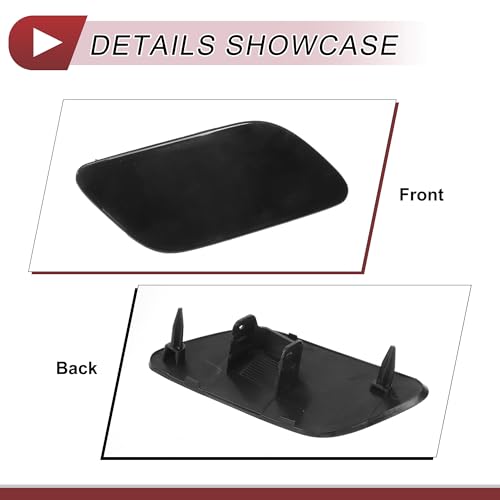 HEROFFIX 1 Pcs Front Right Side Bumper Headlight Washer Nozzle Cover Cap for Audi A6 (C7) 2015-2018 Bumper Trim Nozzle Cover No.4G0955276H Black Plastic - Image 5