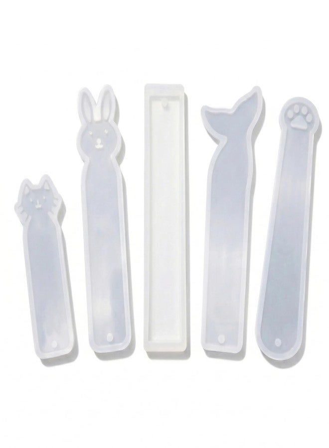 Oytra Resin Bookmark Mould 5 Pcs Silicone Mold DIY Bookmarks for Books Casting Crafting Materials Set for Beginners and Artists - Image 1