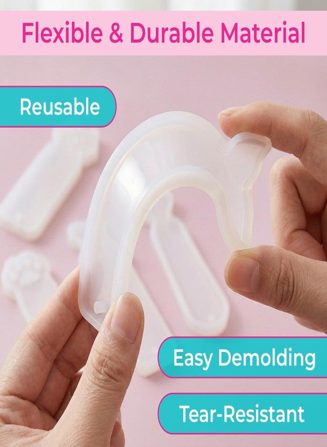 Oytra Resin Bookmark Mould 5 Pcs Silicone Mold DIY Bookmarks for Books Casting Crafting Materials Set for Beginners and Artists - Image 5