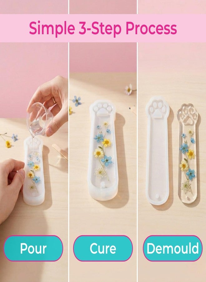 Oytra Resin Bookmark Mould 5 Pcs Silicone Mold DIY Bookmarks for Books Casting Crafting Materials Set for Beginners and Artists - Image 4