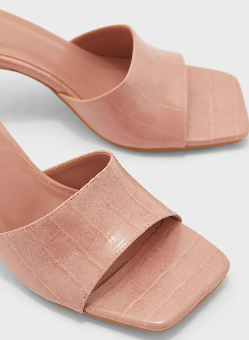 فايور One Strap Low Heel Sandals