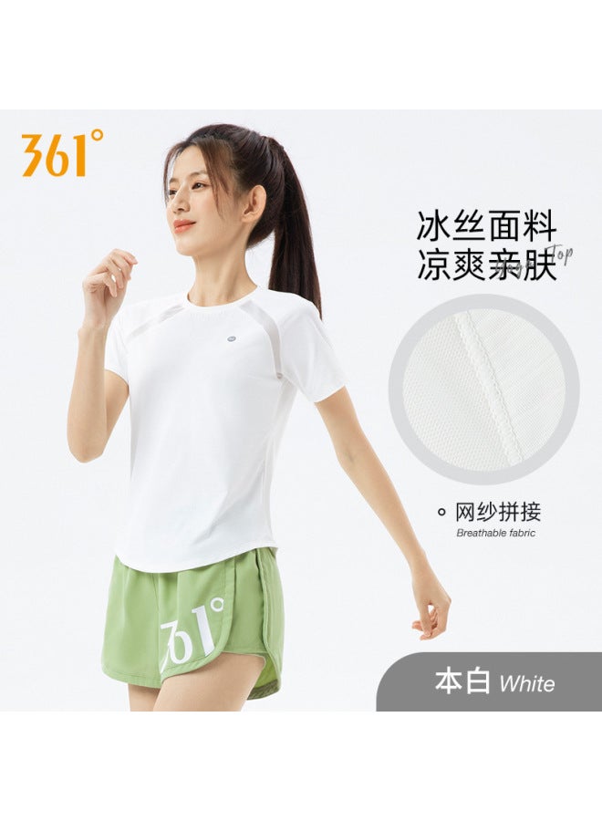 361 Sports Top Summer New Loose Breathable Short-sleeved Running Fitness Wear T-shirt Women's Yoga Top Women