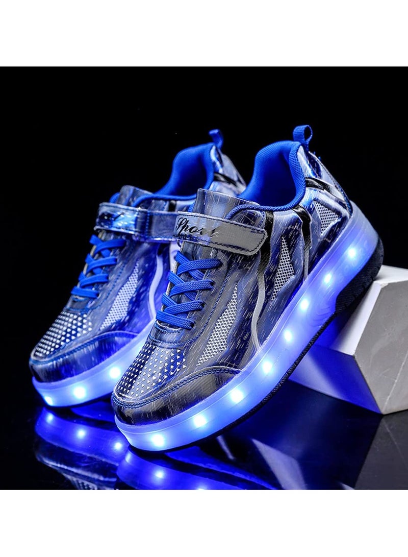 Loquat LED Flash Light Sneaker Skate Shoes with Wheels USB Charging Roller Skates Shoes - Image 2
