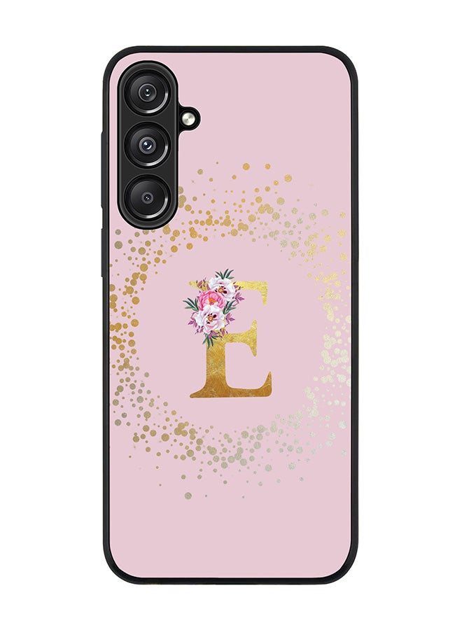 Stylizedd For Samsung Galaxy A16 / A16 5G Case,Slim fit Camera Protection, Shockproof Thin Phone cover - Custom Monogram Floral - E (Pink ) - Image 1