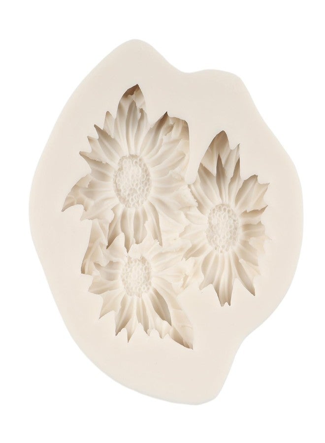 FCKEMLDS Rose Flower Silicone Mold Sunflower Peony Flower Fondant Mold Lotus Flowers Silicone Mold for Cake Decoration Chocolate Candy Polymer Clay Gum Paste Set of 4 - Image 5