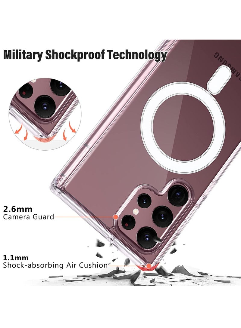 Clear Case for Samsung Galaxy S22 Ultra, Compatible with Mag-Safe Charging, Ultra Slim & Full Protective Shockproof Case Cover (Galaxy S22 Ultra, Clear) - Image 3