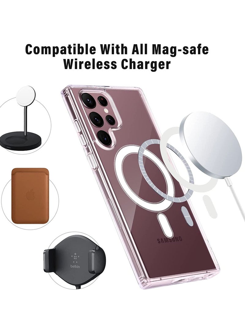 Clear Case for Samsung Galaxy S22 Ultra, Compatible with Mag-Safe Charging, Ultra Slim & Full Protective Shockproof Case Cover (Galaxy S22 Ultra, Clear) - Image 2