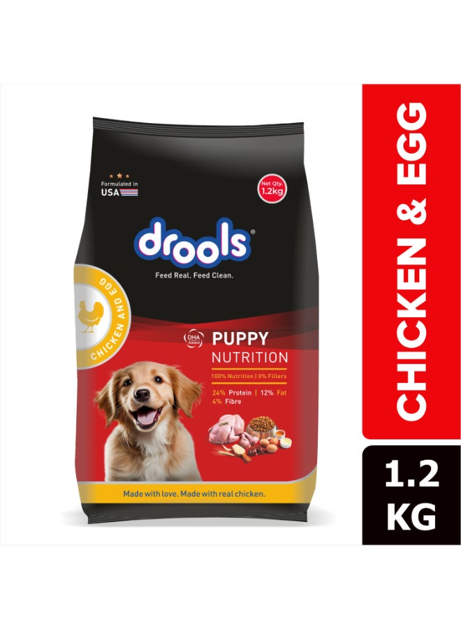 Drools Puppy Dry Dog Food  Chicken & Egg 1.2Kg  - Image 2