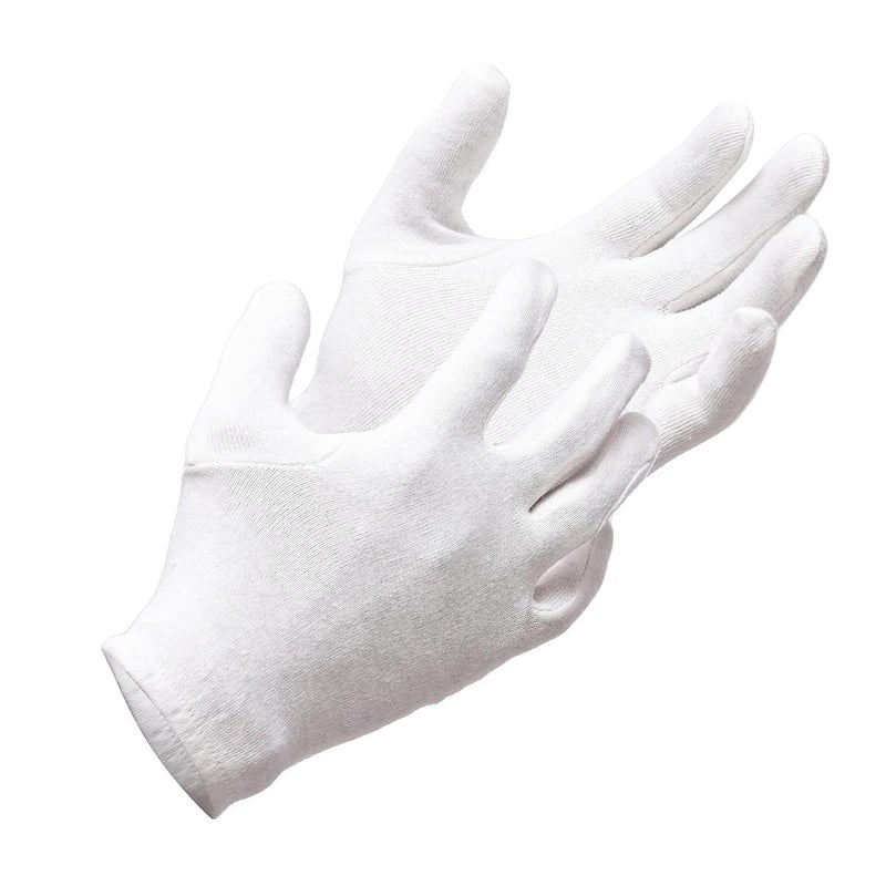 Kuber Industries Kuber Industries Hand Gloves | 2 Pair | Cotton Half Gloves | Sun Dust Protection Gloves for Men & Woman | Cloth Gloves For Driving, Biking, Cycling | Pollution Hand Gloves | White - Image 5