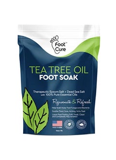 Foot Cure Oil Foot Soak With Epsom Salt - Made In Usa - For Foot Odor, Toenail Fungal, Athletes Foot, Softens Calluses & Soothes Sore Tired Feet, Pedicure Spa At Home - 16Oz  - Image 1