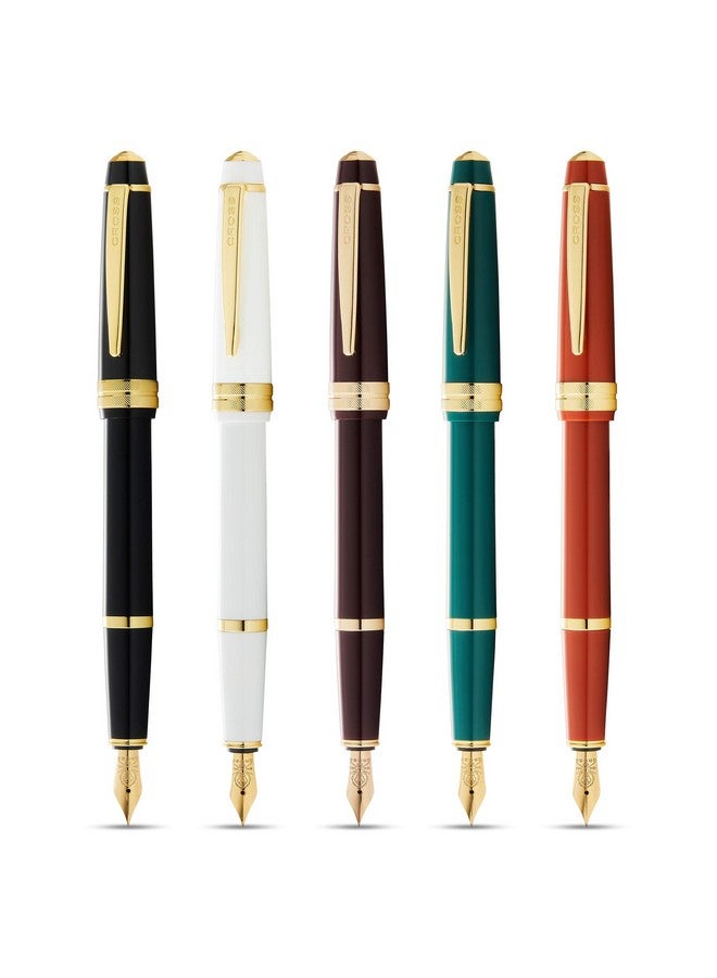 Cross Bailey Light Polished Amber Resin and Gold Tone Fountain Pen - FINE Nib - Image 4