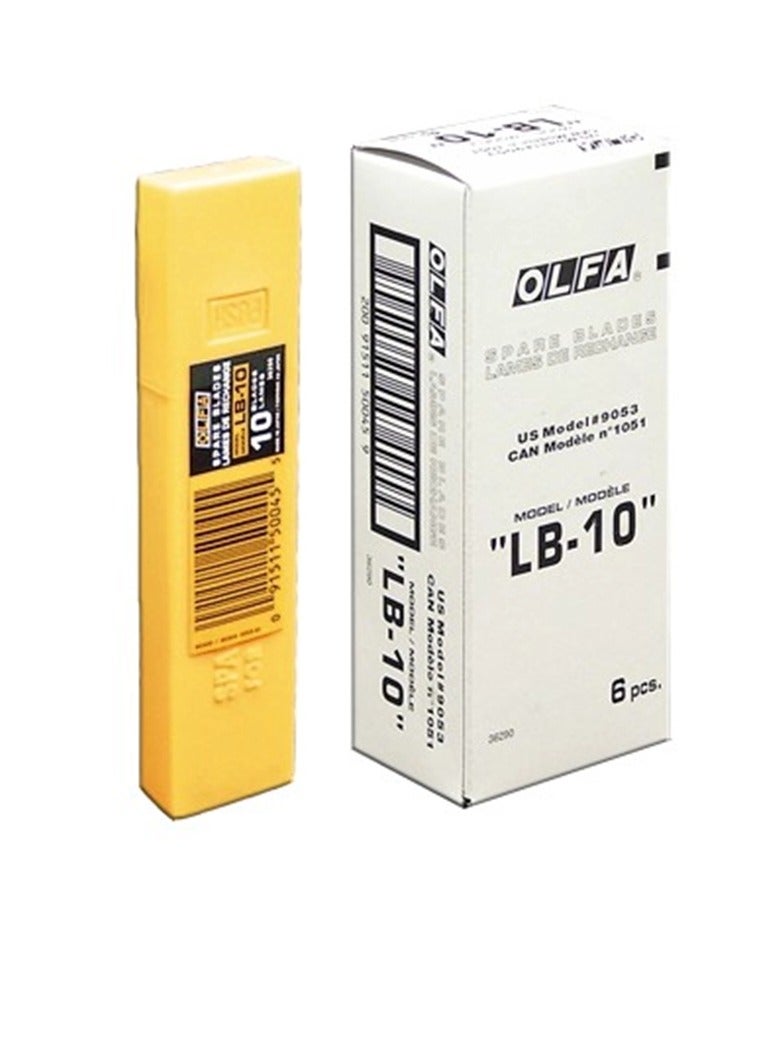 اولفا شفرة احتياطية شديدة التحمل من Olfa مقاس 18 مم (LB-10) 6-PKT/BOX - Image 1