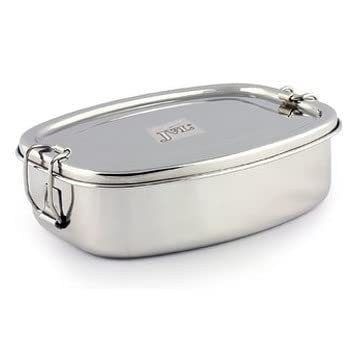 JVL Stainless Steel Lunch Box for Kids, Compact & Lightweight Single Tier Steel Tiffin Box with Locking Clips, Ideal for Kids, School & Office (Deluxe, Small) - Image 4