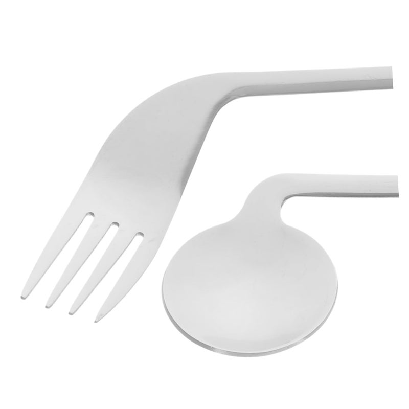 Angled Fork and Spoon Utensil Set Disabled Elderly Patient Food Feeding Aid - Image 5