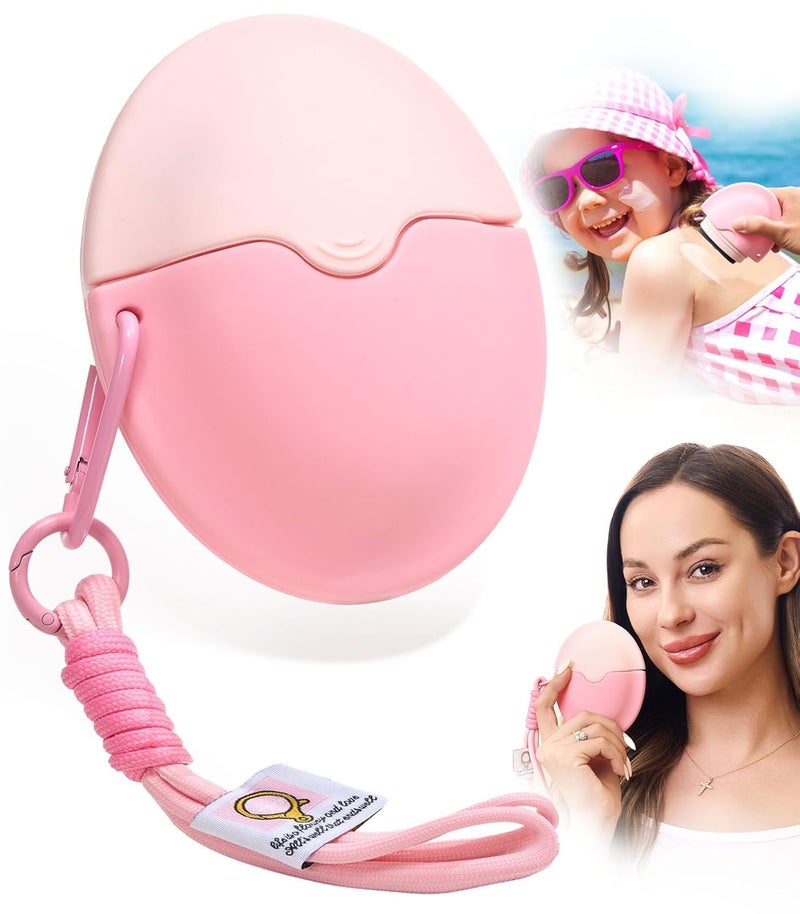 KYHDIYA Sunscreen Applicator  Portable Roll on Sponge Applicator for Sunscreen Sunblock Buddy Brush Set with Protective Caps For Kids Adults  Families  Perfect Size for Travel - Image 1