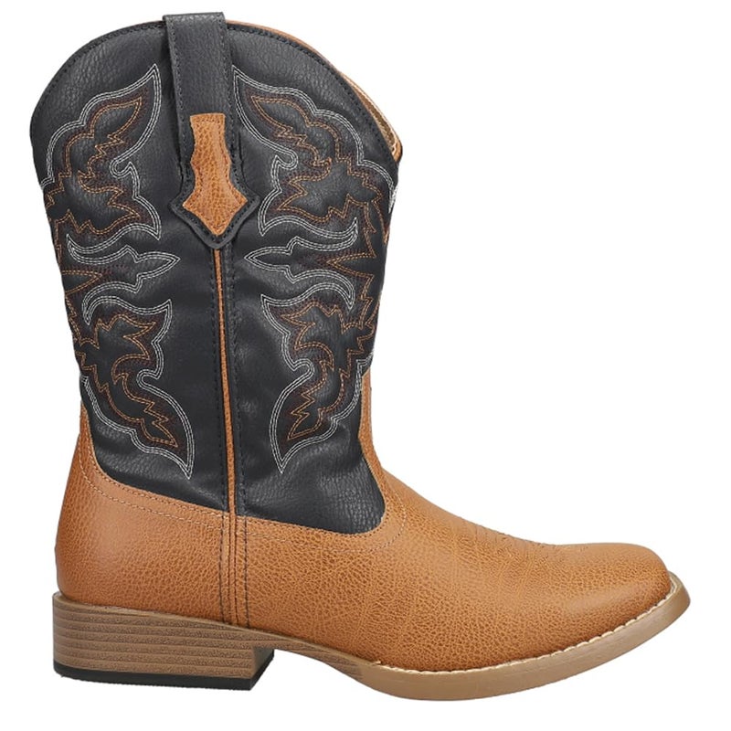 ROPER Mens Classic Square Toe Casual Boots Mid Calf - Brown - Size 10 M