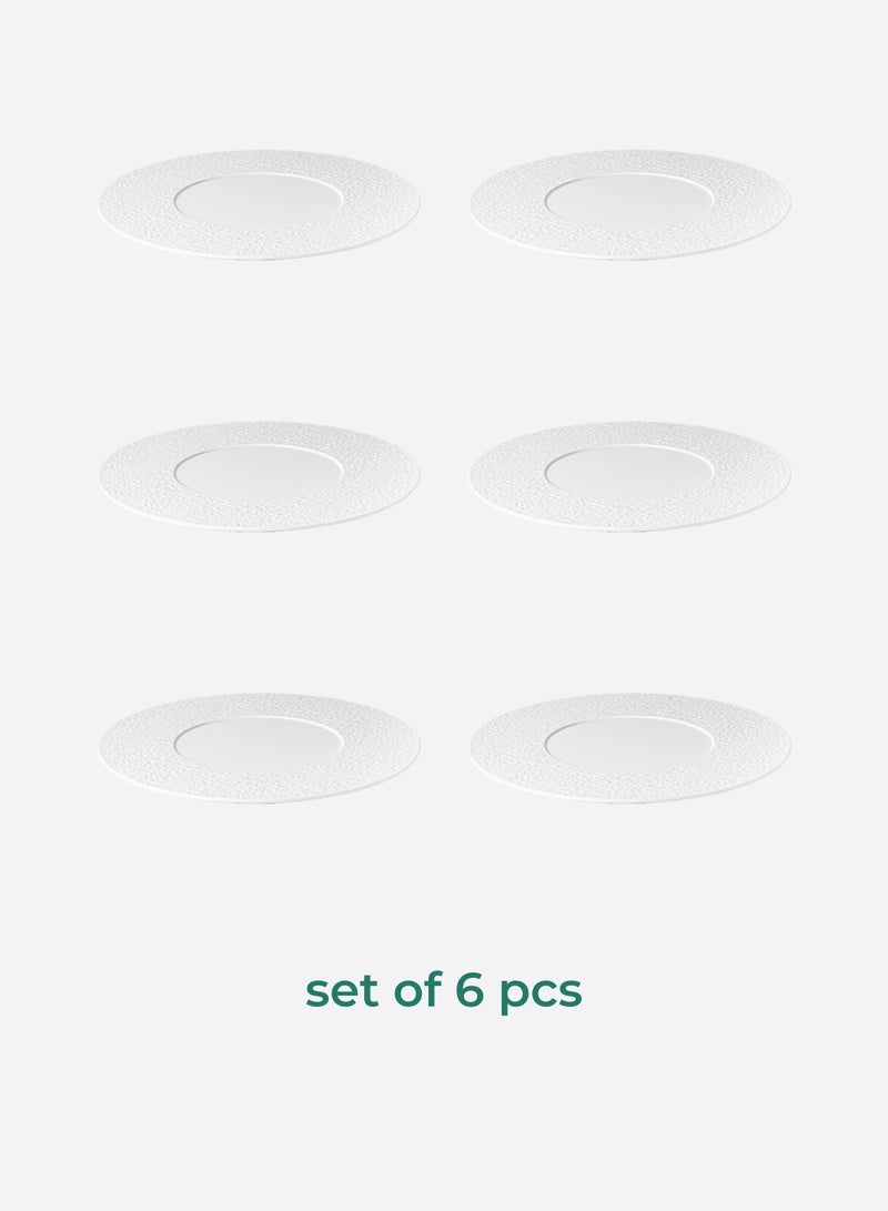 Baci milano Set of 6 Wide Rim Melamine Dinner Plate Luna Diam. 32 H 1,5 Baci Milano - Image 2