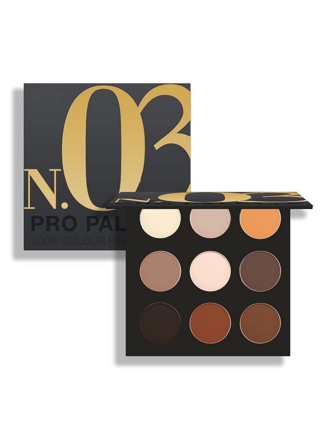 Klara Cosmetics برو باليت 03 تدرجات برونزية كريمية أرضية قابلة للدمج والبناء خالية من التجاعيد سهلة الدمج تدوم طويلاً مقاومة للماء 100% صبغة ملونة لظلال العيون - Image 1