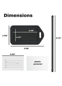 MIFFLIN Mifflin-USA Luggage Tags (Black, 50 PK), Bag Tag for Baggage, Suitcase Tags Bulk  - Image 4