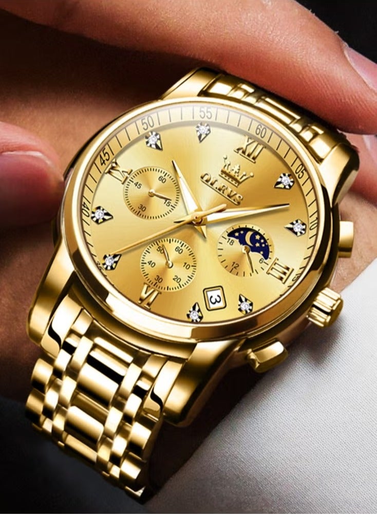 أوليفز ساعات رجالية كوارتز ستانلس ستيل مقاومة للماء 2858 - Image 2