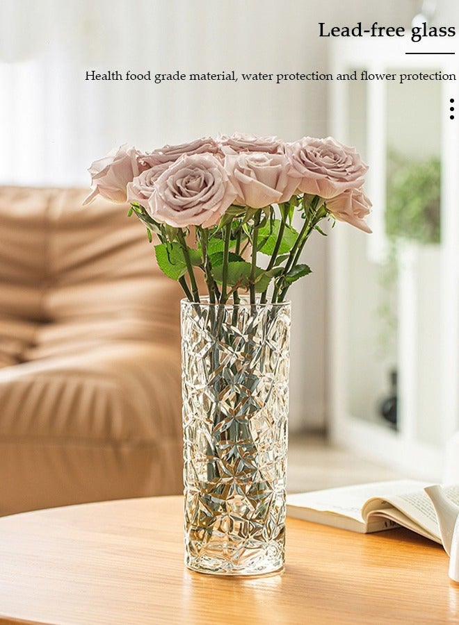 Arabest Creative Clear Glass Vase Craft Aesthetic Decorative Small Flower Vase Hydroponic Plant Desktop Ornament Modern Irregularity Vase for Flowers Rose Home and Office - Image 5