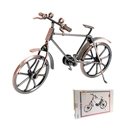 Shuxy Bicycle Decor Unique Metal Bicycle Home Office Bike Decoration Art Ornaments Figurines Bike Red Copper Bike Decor Iron Decorative Bicycle Classic Bike Sculpture for Children Toys Gifts - Image 1