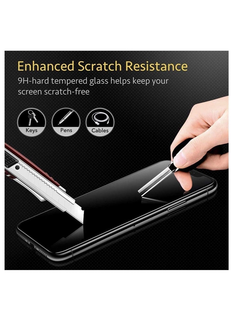 Full Coverage Tempered Glass Screen Protector Compatible with Huawei Honor X6B - Black Frame  - Image 4