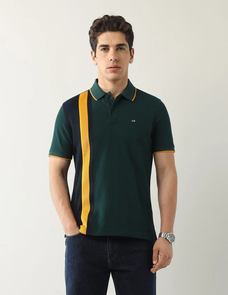 Colourblocked Regular Fit Polo Shirt