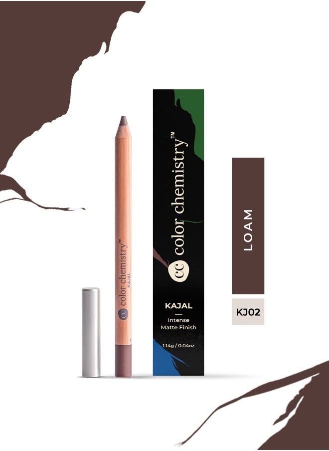 Color Chemistry Loam Kajal - 1.14 g, Enriched With Plant Based Ingredients, Comfortable Matte Finish, For Intense Pigment, Sensitive Eye Friendly And Long Lasting