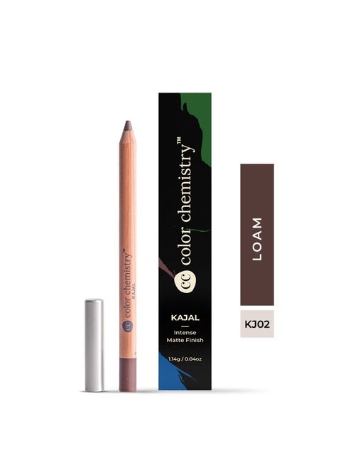 Color Chemistry Loam Kajal - 1.14 g, Enriched With Plant Based Ingredients, Comfortable Matte Finish, For Intense Pigment, Sensitive Eye Friendly And Long Lasting