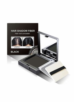 SYOSI Hair Root Concealer New Type Hairline Powder Root Touch Up Powder Instantly Cover Up Gray Hair Root Fiber 12g Black  - Image 1