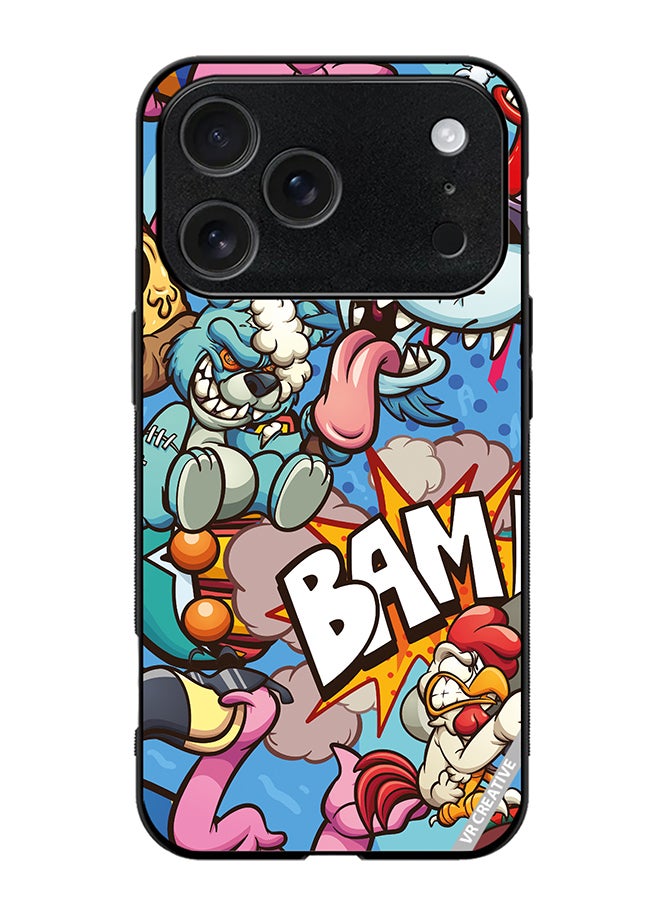 Protective Case Cover For Apple iPhone 17 Pro Max Cartoon Design Multicolour