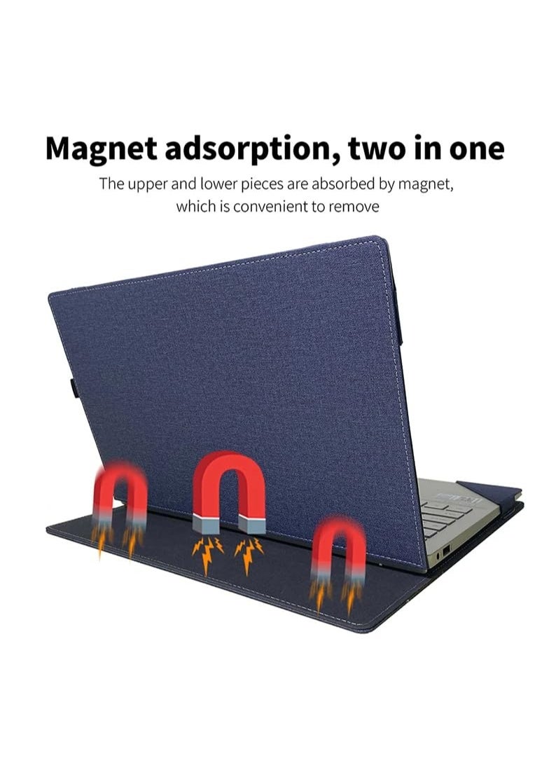 Laptop Case Compatible with 14 inch Xiaomi Redmi Book Pro 14 2025, Sleeve PU Leather Detachable Notebook Cover Bag Protective Skin with Pen Holder - Image 2