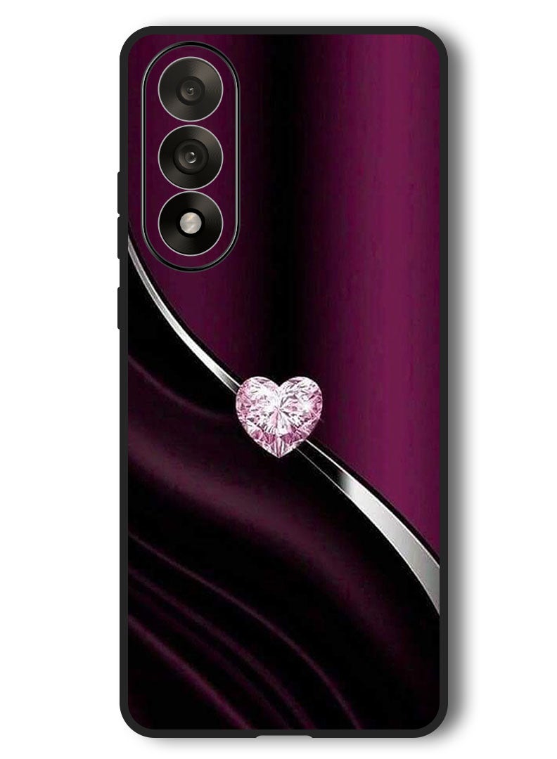 Theodor Case Compatible with OnePlus Nord 5 6.83 Inch Protection Shockproof Bumper Cover Diamond Heart - Image 1