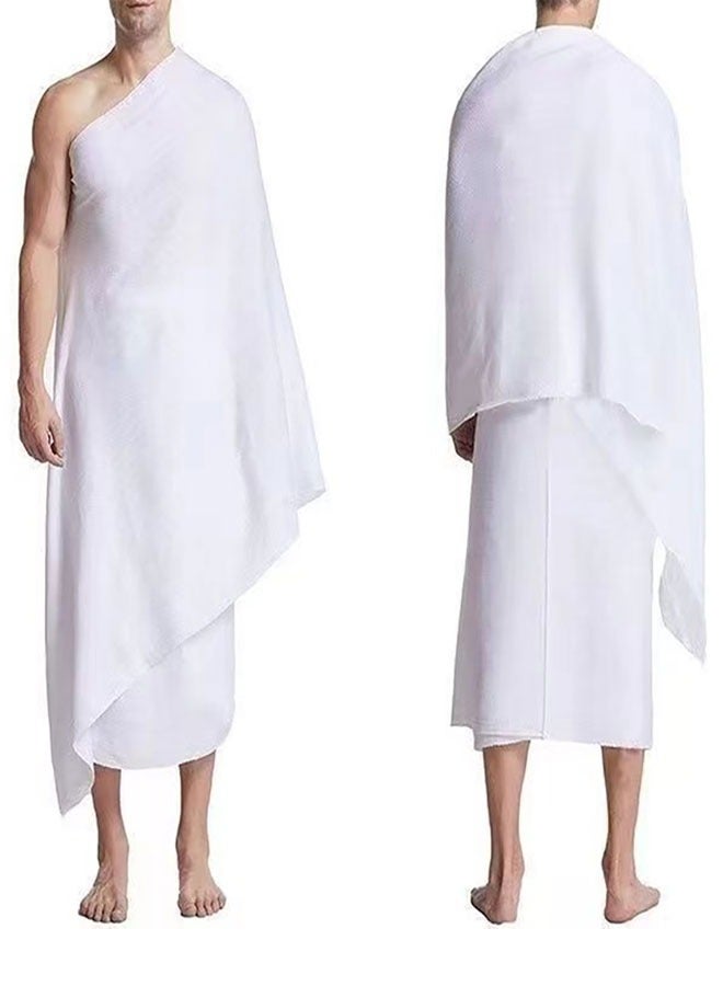 HAWAWA 2 Piece Ihram for Umrah Men Umrah Essentials, Ihram Set Comfortable and Breathable Men's Ihram for Hajj & Umrah 110x210cm - Image 1