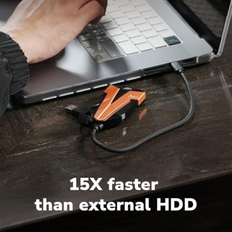 External SSD, external solid state drive Portable SSD external USB 3.2 Gen 2x2 Type-C OTG supported compatible with PS5 and Xbox, up to 1600/1500 MB/s, IP67 waterproof - ARES Amber Shield - Image 5