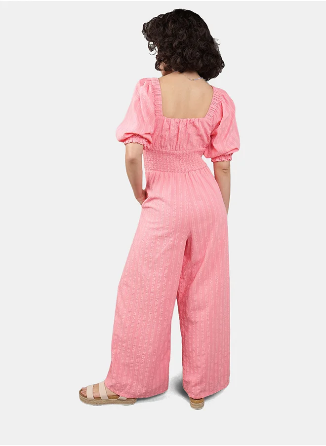 American Eagle Square Neck Wide-Leg Jumpsuit