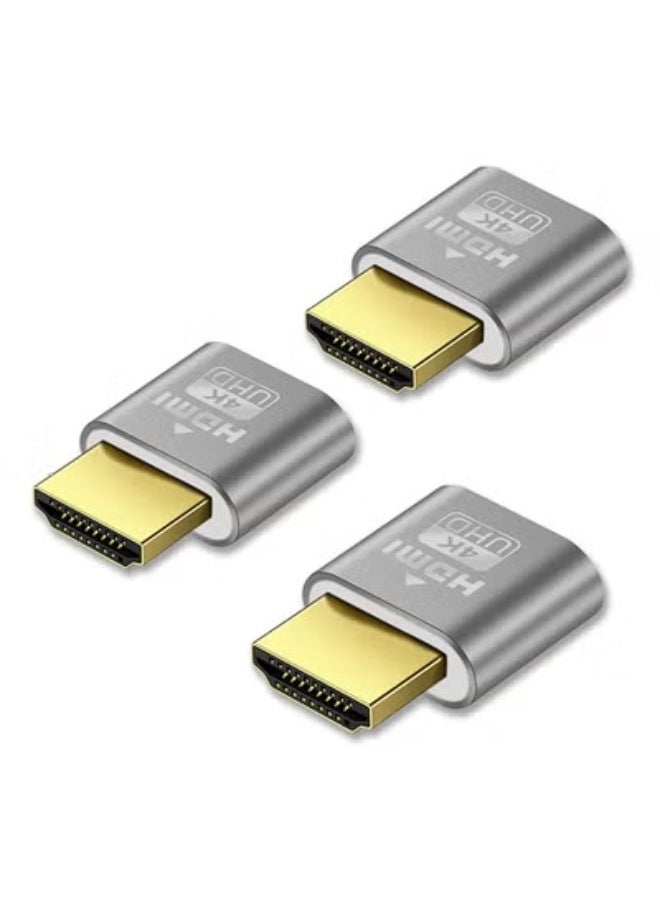 fantasize 4K HDMI Dummy Plug, High Resolution Virtual Monitor Display Emulator Adapter, Supports 3840x2160 60Hz, Ideal for DDC EDID, 3 Pcs - Image 1