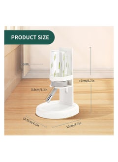 Excefore Hamster Water Bottle for Glass Tank No Drip Hamster Water Bottle with Stand Holder Adjustable Leak-Proof Small Animal Water Bottles for Hamsters Gerbils Rats Hedgehogs 4oz White  - Image 5