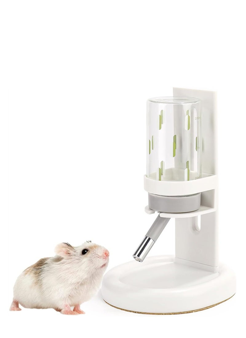 Excefore Hamster Water Bottle for Glass Tank No Drip Hamster Water Bottle with Stand Holder Adjustable Leak-Proof Small Animal Water Bottles for Hamsters Gerbils Rats Hedgehogs 4oz White  - Image 1