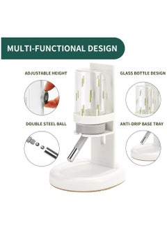 Excefore Hamster Water Bottle for Glass Tank No Drip Hamster Water Bottle with Stand Holder Adjustable Leak-Proof Small Animal Water Bottles for Hamsters Gerbils Rats Hedgehogs 4oz White  - Image 3