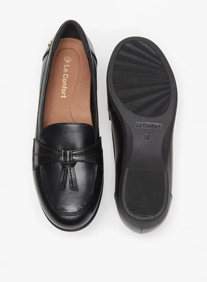 Le Confort Womens Solid Slip-On Moccasins
