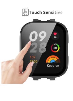 KASTWAVE 2 Pcs Case With Tempered Glass Screen Protector Compatible for Xiaomi Redmi Watch 3, 9H Hardness All-round Protective Cover Ultra-thin Protective PC Case Cover, Pink and Black  - Image 5