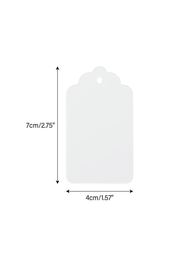 g2plus Gift Tags,100 PCS Paper Tags with 100 Feet Jute String for Arts and Crafts, Wedding Christmas Day Thanksgiving,7 cm X 4 cm - Image 2