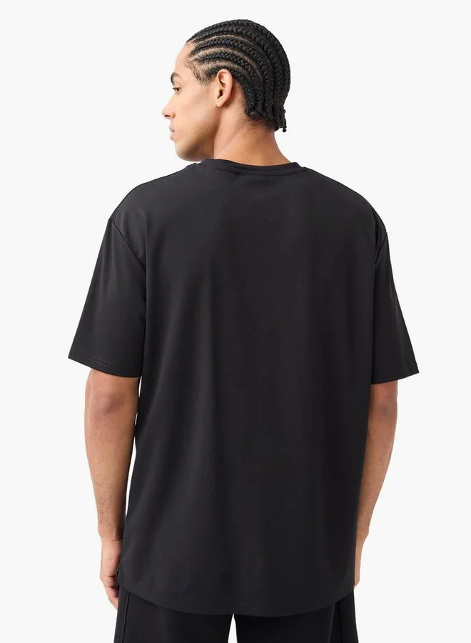 Kappa Kappa Logo Detail Crew Neck T-shirt with Short Sleeves